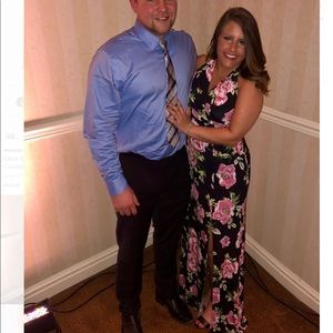 Express Floral Halter Dress